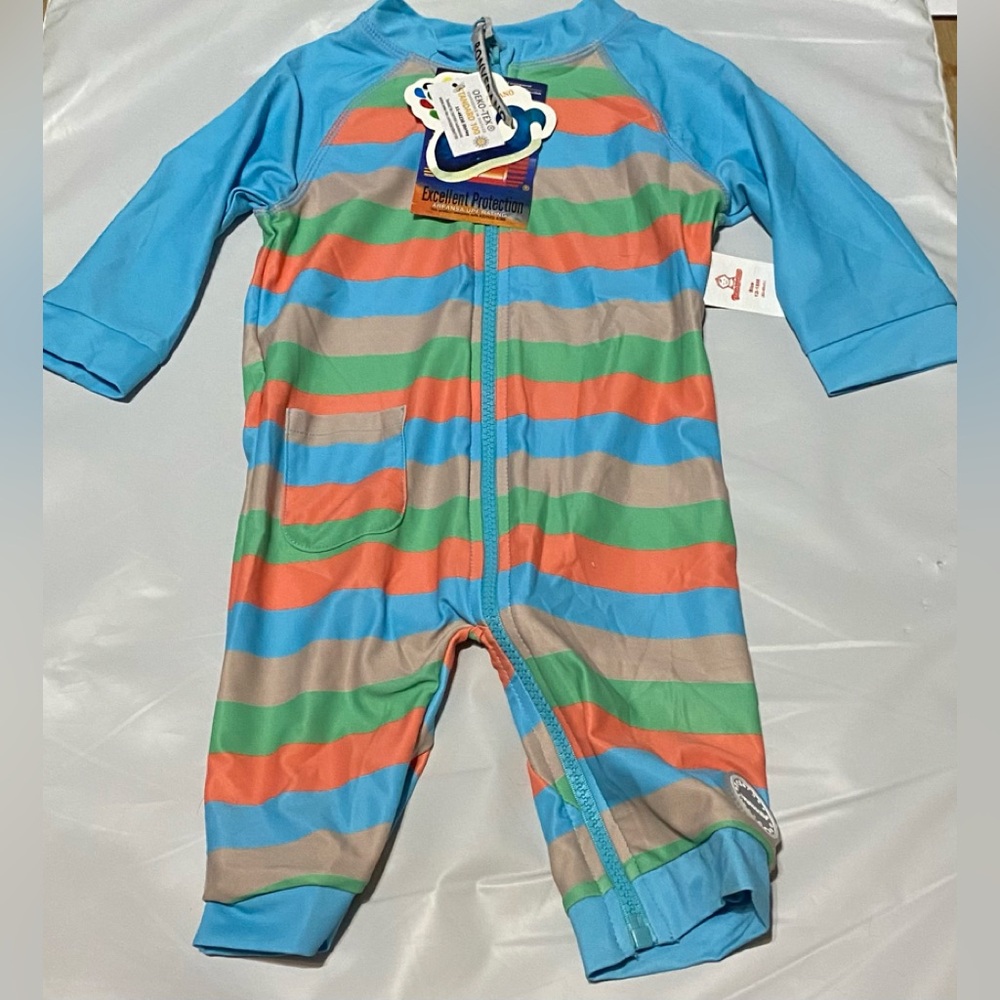 6/$20 BONVERANO Boy's Ultraviolet Protection 50+ One-Piece 12-18M NWT